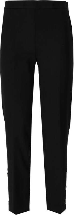 Twinset Zwarte broek met knopen in verkorte lengte Black Dames