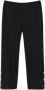 Twinset Zwarte broek met knopen in verkorte lengte Black Dames - Thumbnail 1