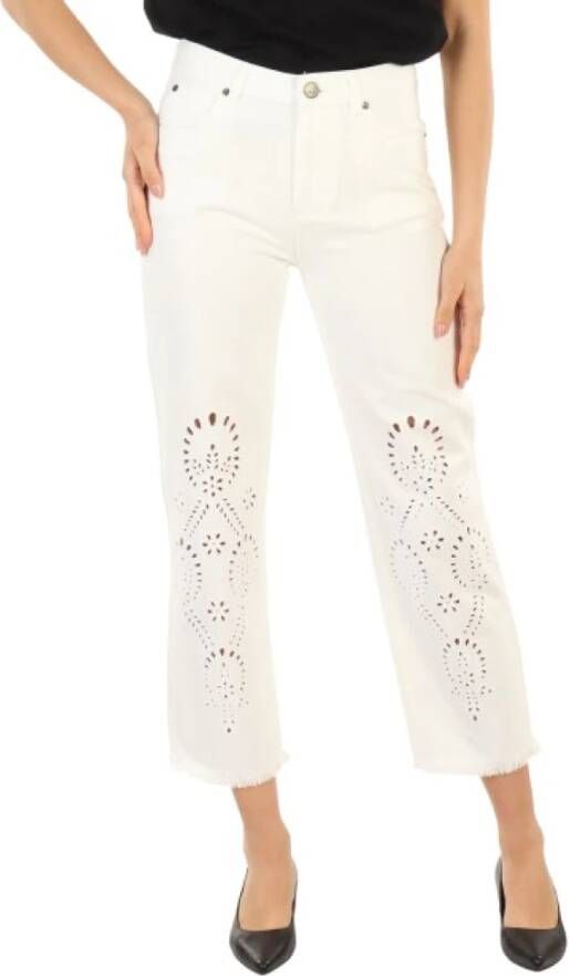 Twinset Straight Jeans White Dames