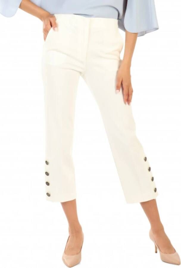 Twinset Cropped Trousers Beige Dames