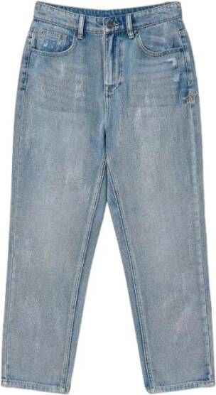 Twinset Cropped Trousers Blauw Dames