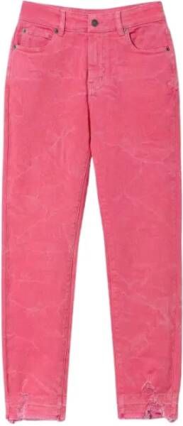 Twinset Cropped Trousers Roze Dames