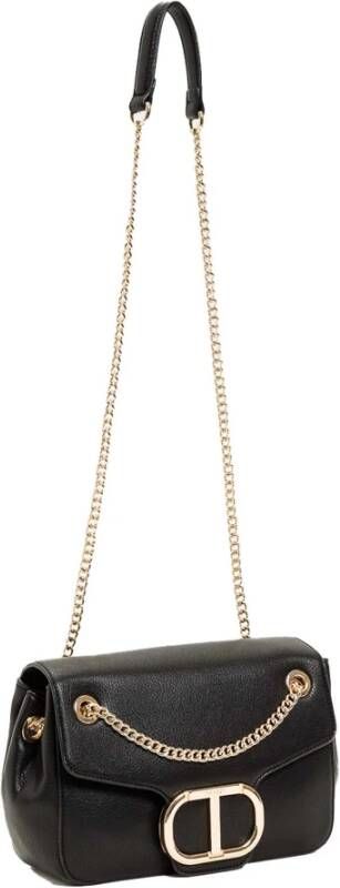 Twinset Schoudertas Zwart Leatherlook Black Dames