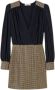 Twinset Jurk met pied-de-poule print Abito zwart - Thumbnail 1