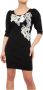 Twinset Chique Geborduurde Gebreide Korte Jurk Black Dames - Thumbnail 1