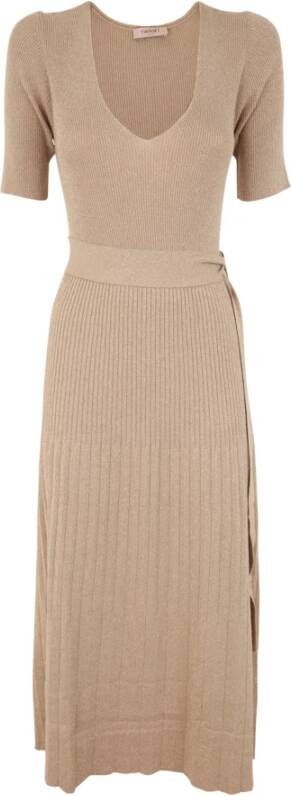 Twinset Dag Maxi -jurk Beige Dames