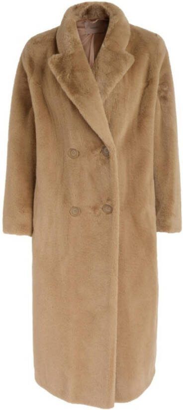 Twinset Double-Breasted Coats Beige Dames