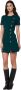 Twinset Donkergroene aansluitende jurk met gouden knoopdetail Green Dames - Thumbnail 1