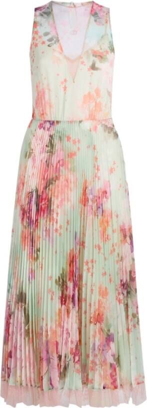 Twinset Lange jurk in Creponne Plisse Art. 231Tp2730 Multicolor Dames