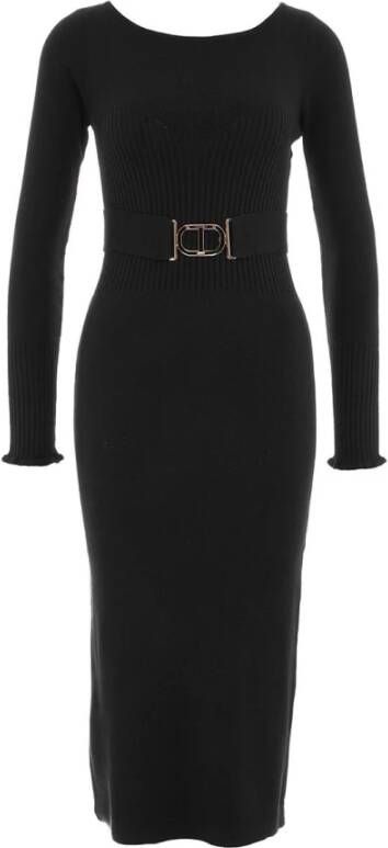 Twinset Dameskleding Jurk Zwart Aw23 Black Dames