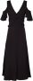 Twinset Lange georgette jurk met ruche in zwart Black Dames - Thumbnail 1