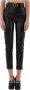 Twinset Hoge Taille Cropped Broek van Imitatieleer Zwart Dames - Thumbnail 2