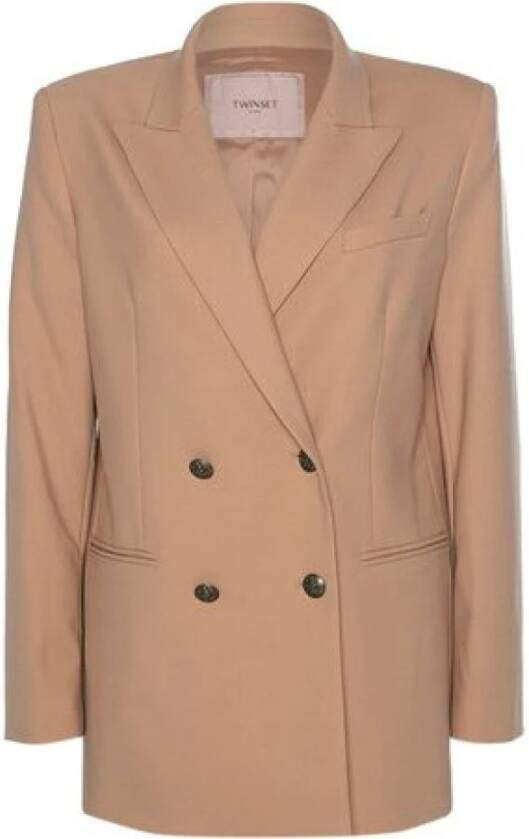 Twinset Dubbelrij jassen Beige Dames