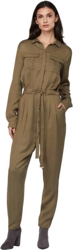 Twinset Groene Militaire Jumpsuit Green Dames