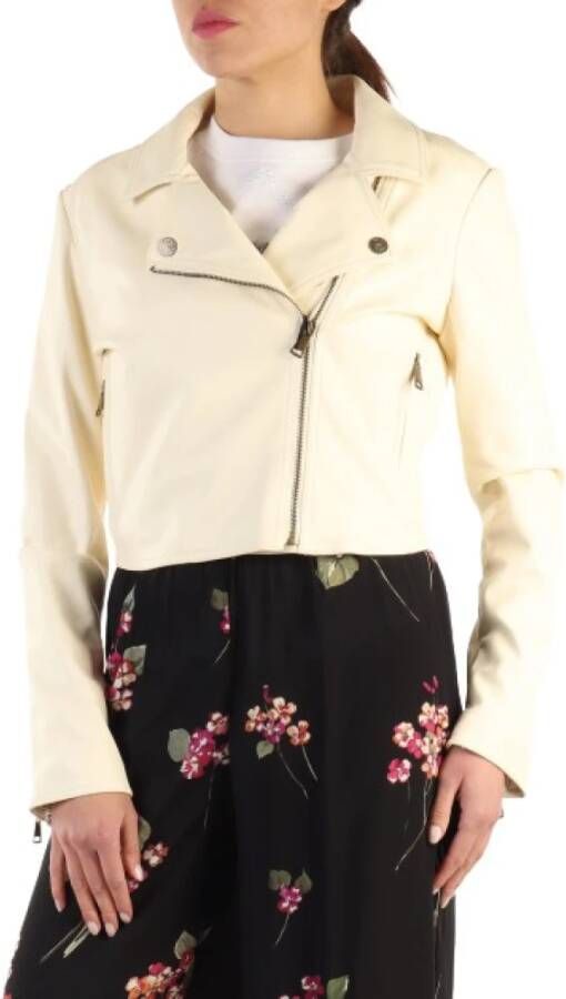 Twinset Leather Jackets Beige Dames