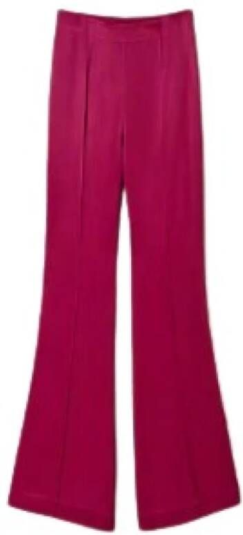 Twinset Leather Trousers Roze Dames