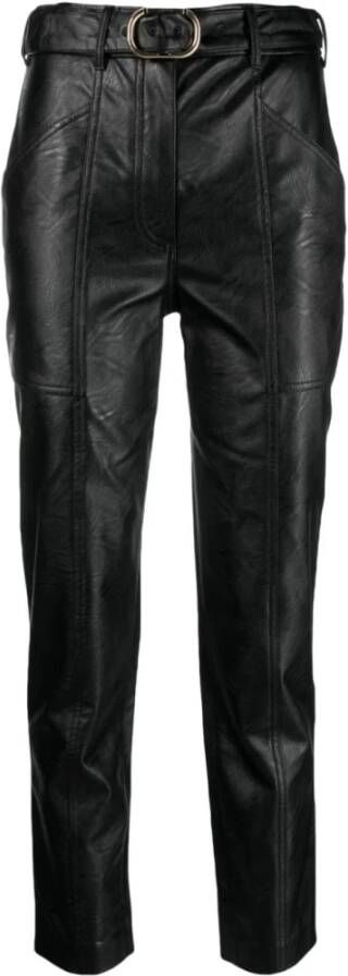 Twinset Leather Trousers Zwart Dames