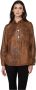 Twinset Bruine Shirt Stijl Jas met Knopen Brown Dames - Thumbnail 1