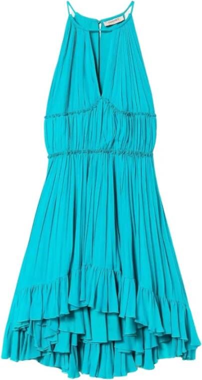 Twinset Knielengte Jurk Green Dames