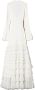 Twinset Lange jurk met witte tule ruches White Dames - Thumbnail 1