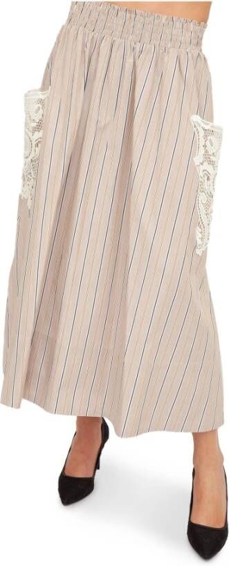 Twinset Midi Skirts Beige Dames