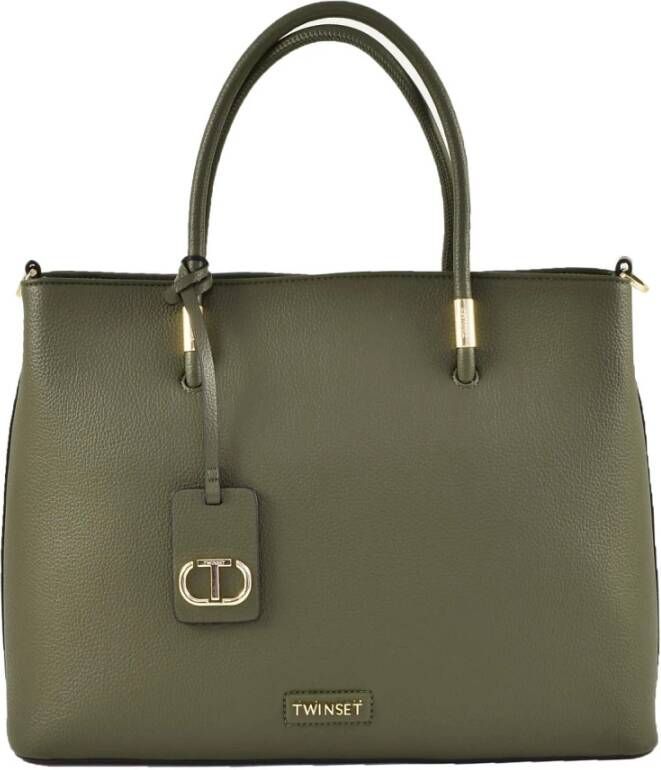 Twinset Militair Groene Handtas met Handtekening Stofzak Groen Dames