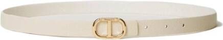 Twinset Wit leren riem White Dames