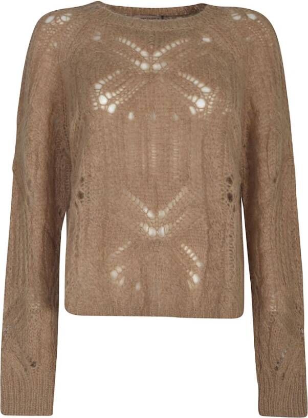 Twinset Round-neck Knitwear Beige Dames