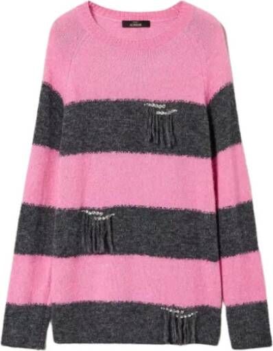Twinset Round-neck Knitwear Roze Dames