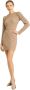 Twinset Beige Gebreide Mini Jurk met Lurex en Pailletten Beige Dames - Thumbnail 1