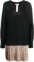Twinset Zwarte Twin-Set Jurk met Dierenprint Black Dames - Thumbnail 1