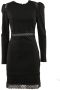 Twinset Mini Shift Jurk met Kantafwerking Black Dames - Thumbnail 1