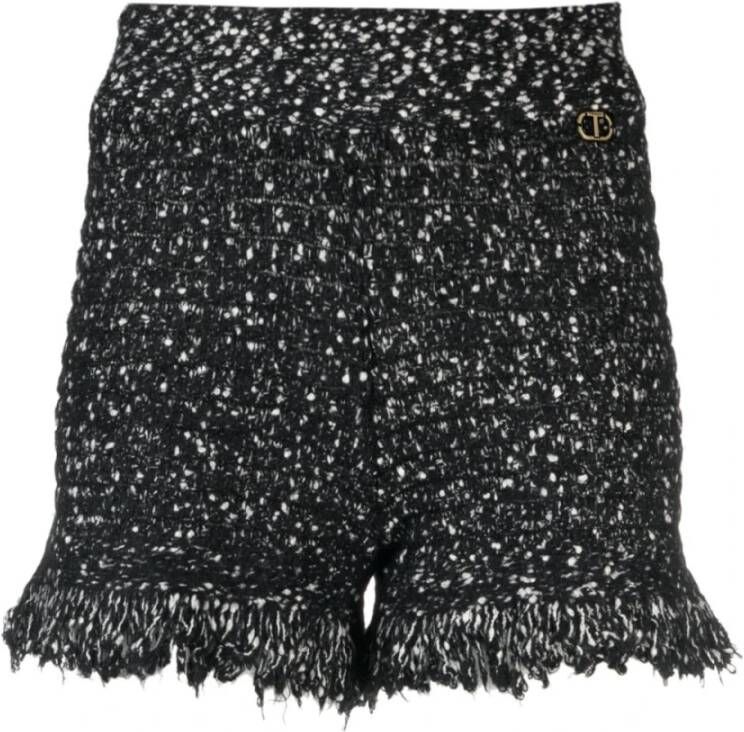 Twinset Zwarte twin-set shorts Black Dames