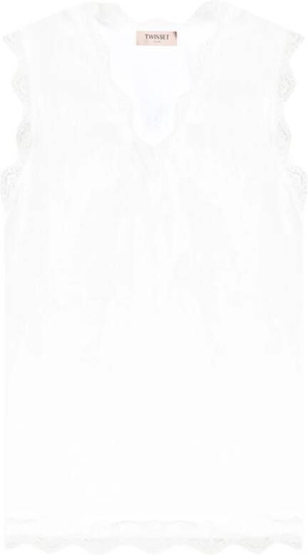 Twinset Sleeveless Tops White Dames