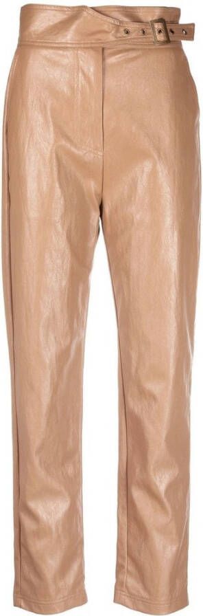 Twinset Slim-fit Trousers Bruin Dames