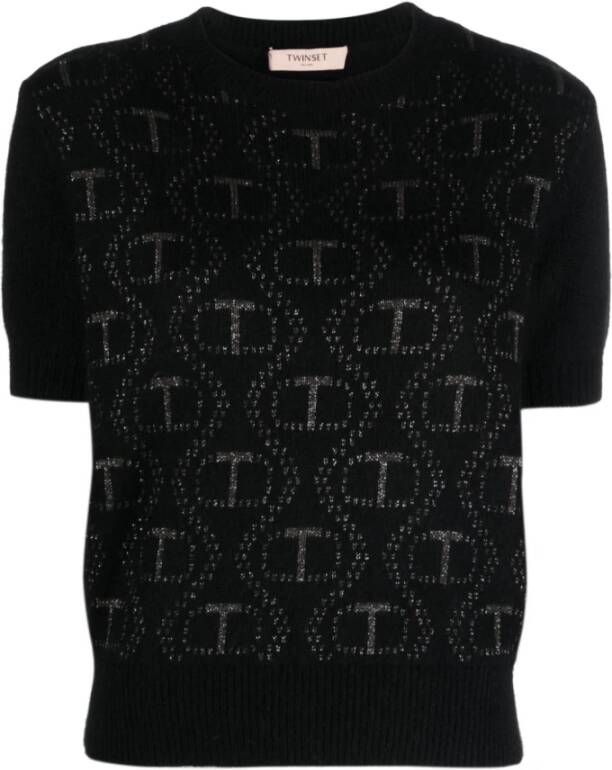 Twinset Stijlvolle Top met Over Vestibiliteit Black Dames