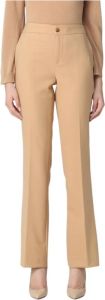 Twinset Straight Trousers Beige Dames