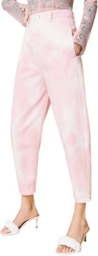 Twinset Straight Trousers Roze Dames