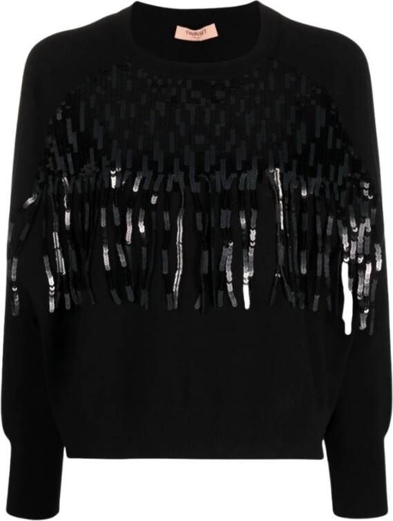 Twinset Sweater (Medium) Zwart Dames