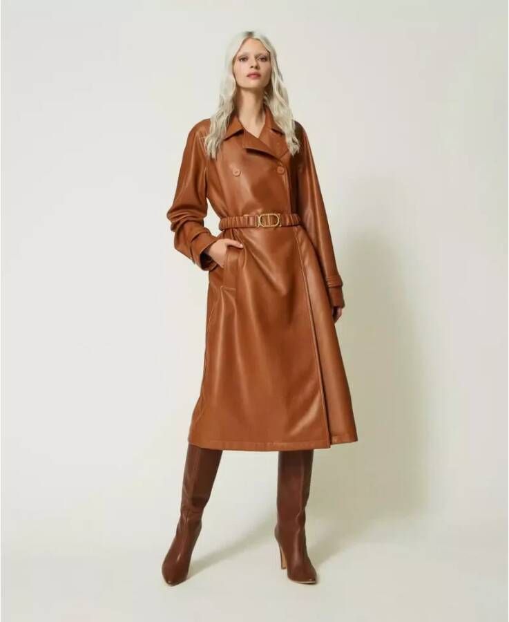 Twinset Trench Coats Bruin Dames