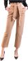 Twinset Beige Canvas Wijde Broek Brown Dames - Thumbnail 1