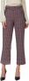 Twinset Geruite Grijze en Rode Broek met Rechte Pijpen Multicolor Dames - Thumbnail 1