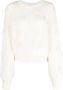 Twinset Zachte Gebreide Trui met Handgenaaide Veren Beige Dames - Thumbnail 1