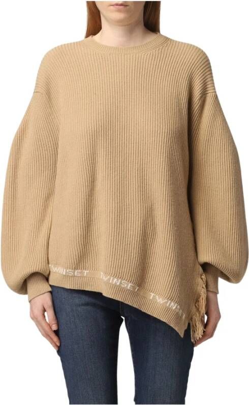 Twinset Pullover met ronde hals Beige Dames