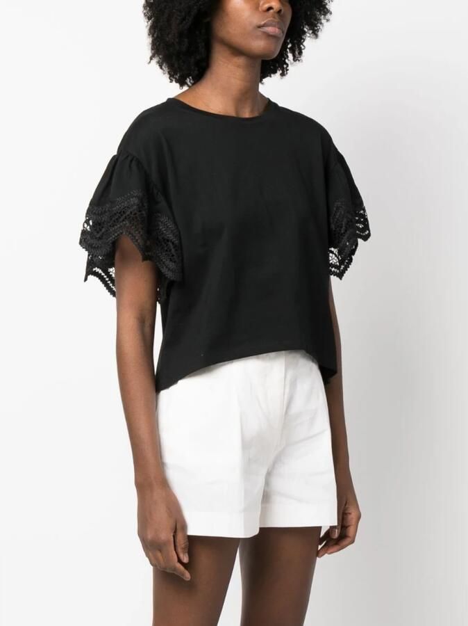 TWINSET MILANO Dames Tops & T-shirts Knitted Blouse Zwart - Foto 4