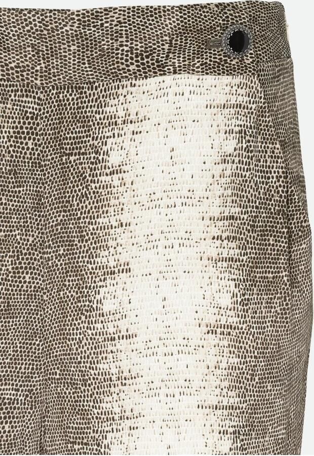 Twinset Broek met hagedisprint en juweelknopen Beige Dames