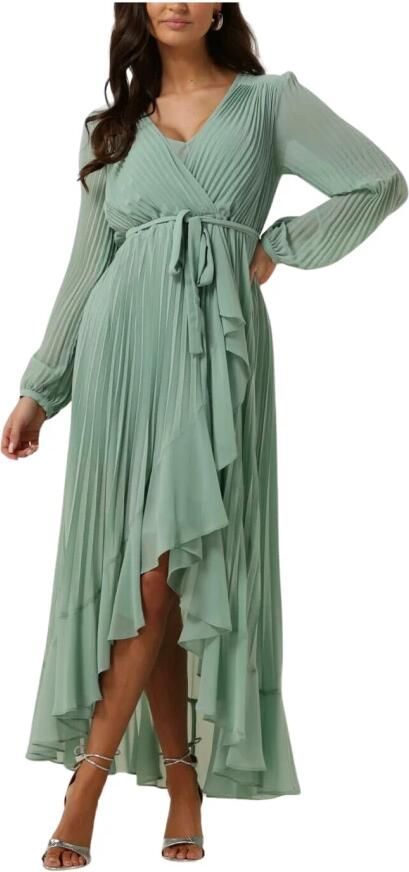 Twinset Elegante Maxi Jurk Mint Geplooid Green Dames - Foto 3
