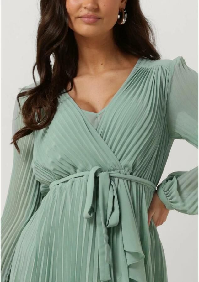 Twinset Elegante Maxi Jurk Mint Geplooid Green Dames