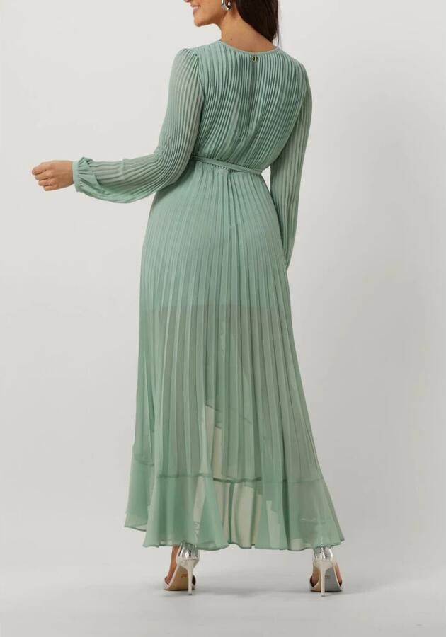 Twinset Elegante Maxi Jurk Mint Geplooid Green Dames - Foto 2