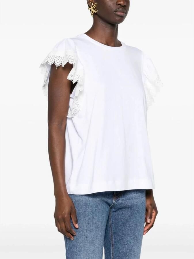 TWINSET MILANO Dames Tops & T-shirts Knitted Blouse Wit - Foto 3